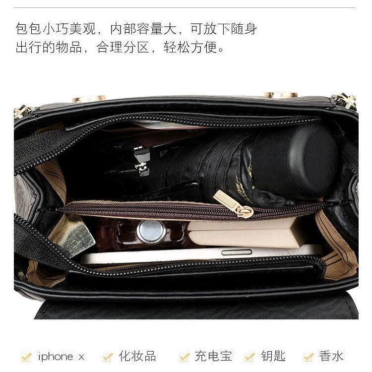 New Handbag, Women's Crossbody Bag, High-End Fashionable Soft Leather Mother Bag, Practical, Simple and Versatile Shoulder Bag