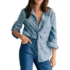 Ruihu Cross-Border Ebay Amazon Foreign Trade Mid-Length Long-Sleeve Shirt 2025 Autumn European and American Style Design Shirt