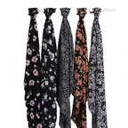 New Malaysian Pearl Chiffon Silk Scarf Rose Print Hijab Hui Turban Gauze Scarf Wholesale