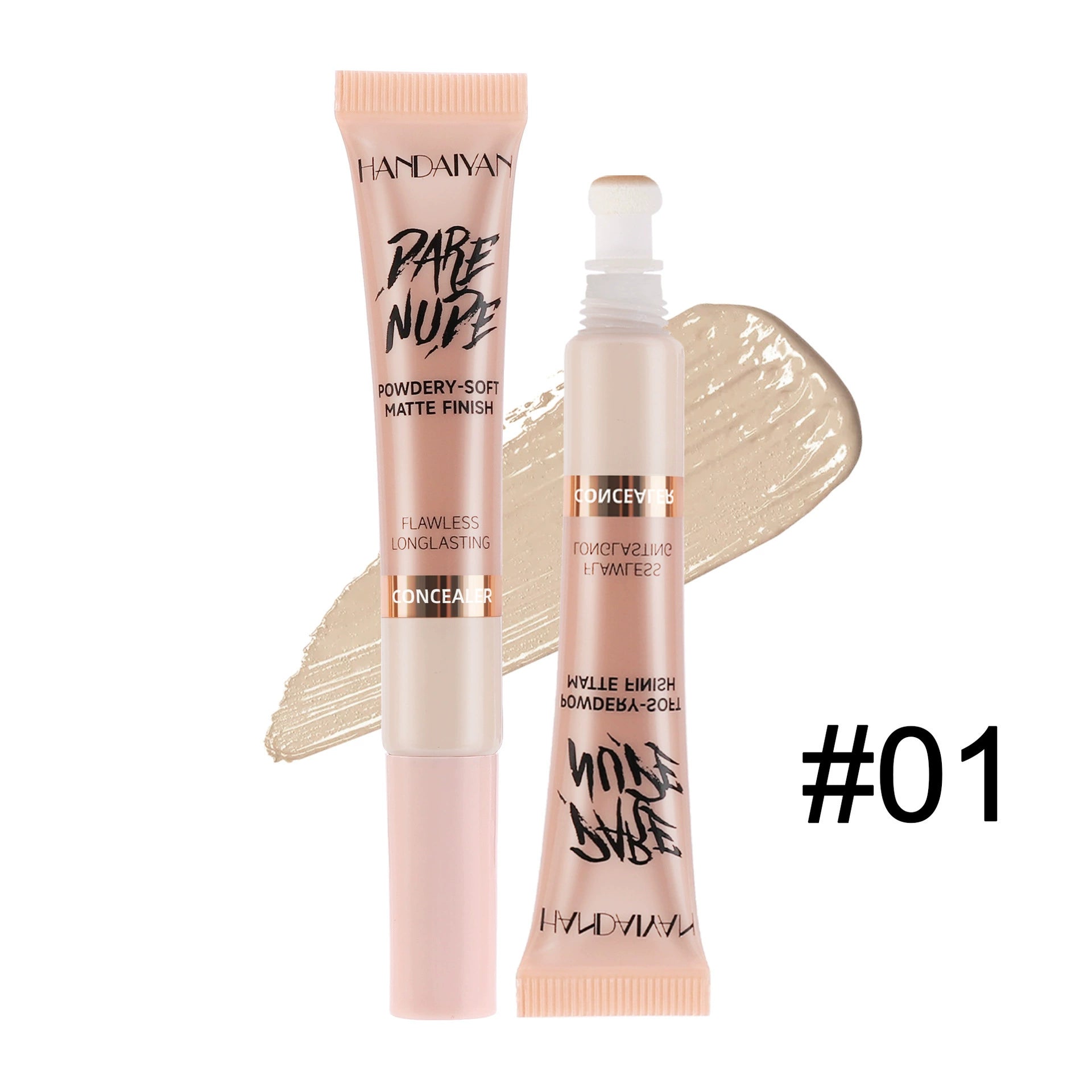 Cross-Border Concealer Handaiyan Concealer European and American Makeup Concealer Liquid to Cover Facial Spots Soft Tube Concealer