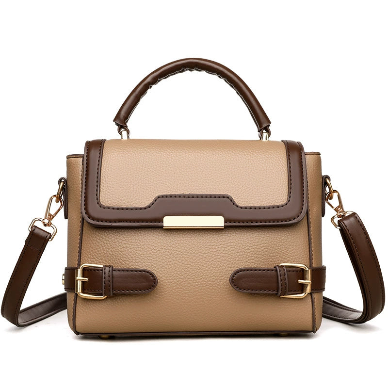 2025 Autumn/Winter New Women's Bag Single Shoulder Crossbody Bag Fashionable Versatile Color-Block Bag Practical Commuting Handbag for Women