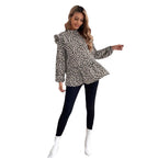 Cross-border Women's Wear Europe and America INS Fall/Winter Fashion Printed Loose Simple Shirt