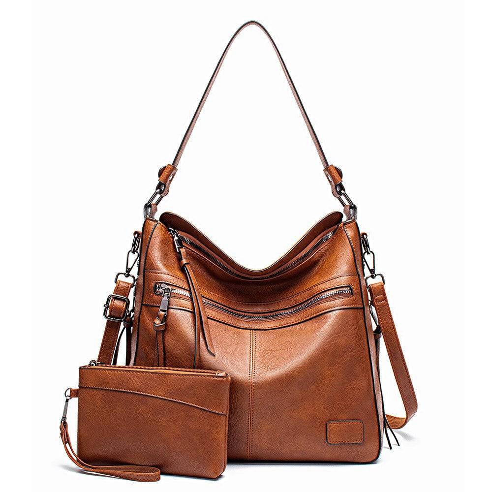 Purse New Cross-Body Large Handbag European and American Casual Mother-In-Law Cross-Body Bag Women's Fashion Trendy Women's Shoulder Bag