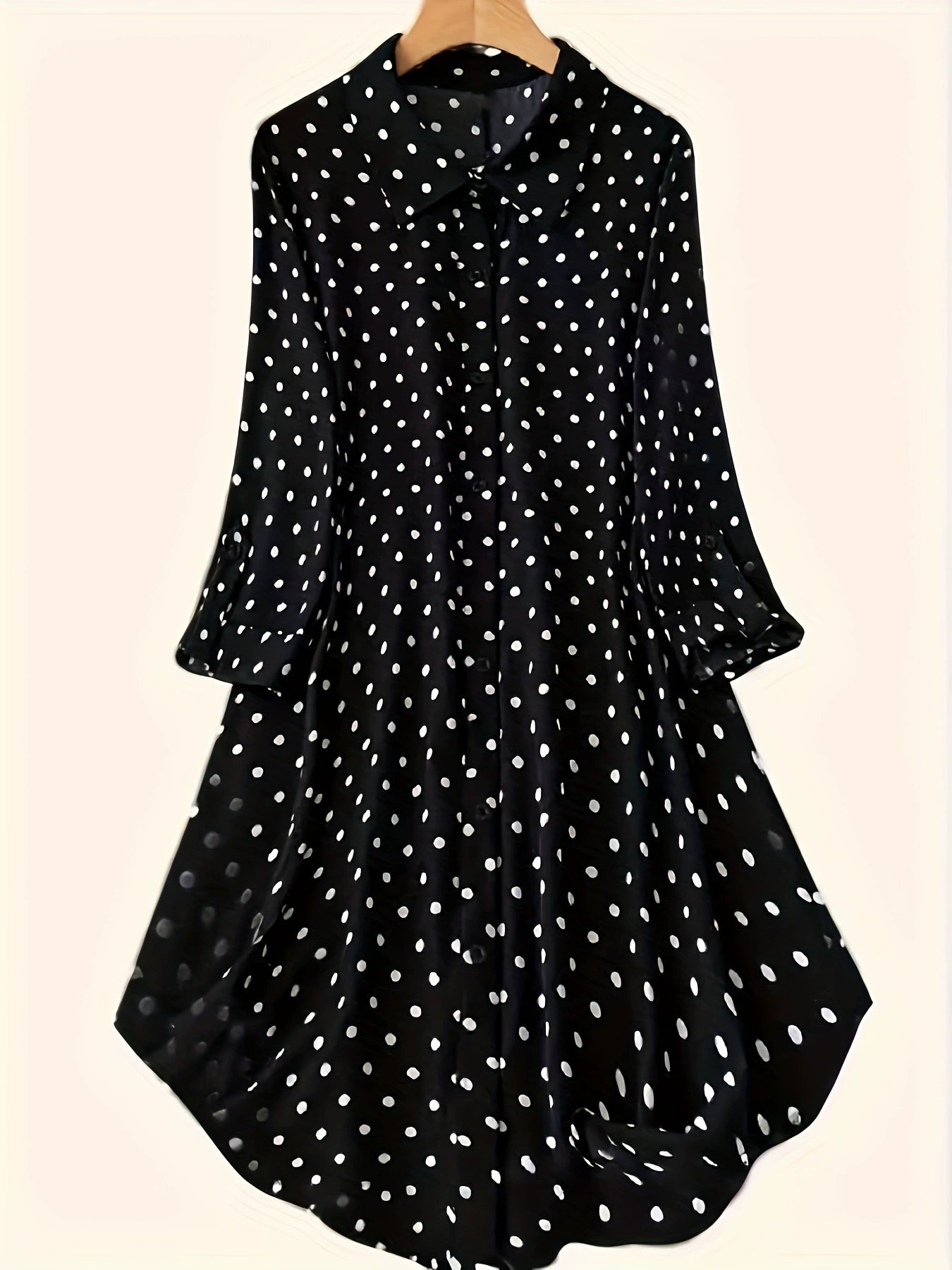 European and American Cross-Border Summer New Style Artistic Printed Loose Casual Shirt Dress Artistic Mid-Length Style
