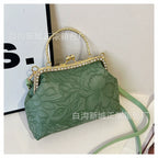 2024 Autumn Single Shoulder Crossbody Bag Cheongsam Clip Personalized Korean Handbag Bags Small Fragrance Style Evening Bag