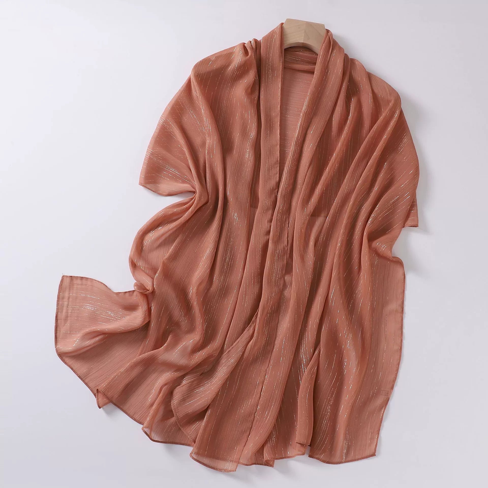 Cross-border Live Broadcast New Chiffon Silver Pleated Long Scarf Hui Scarf Middle East Africa Headscarf Can Change DIY