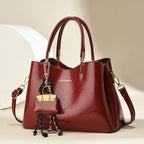 [Shichen Women's Bag] 2025 New Popular Fashion Handbag Simple Large Capacity Shoulder Crossbody Bag Joker Bag