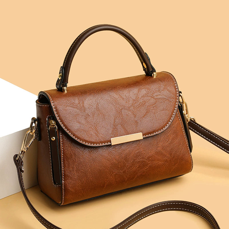 Cross-Border Bags for Women, New Cross-Body Bags, Fashionable Retro Shoulder Bags, Simple Commuter Handbags, High-End Small Square Bags