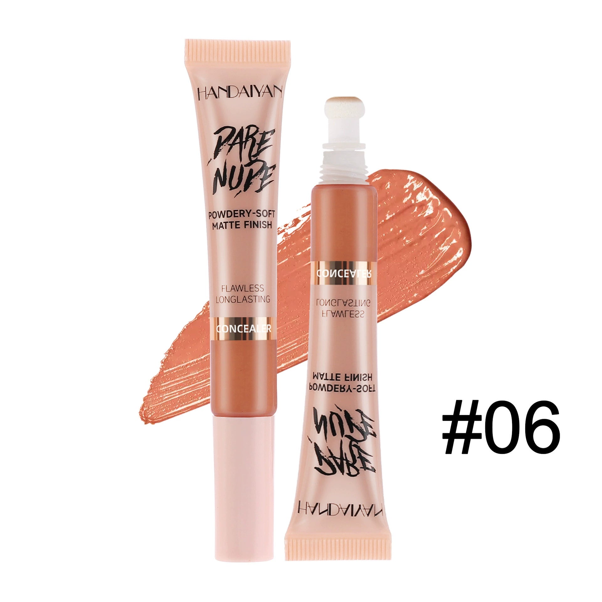Cross-Border Concealer Handaiyan Concealer European and American Makeup Concealer Liquid to Cover Facial Spots Soft Tube Concealer
