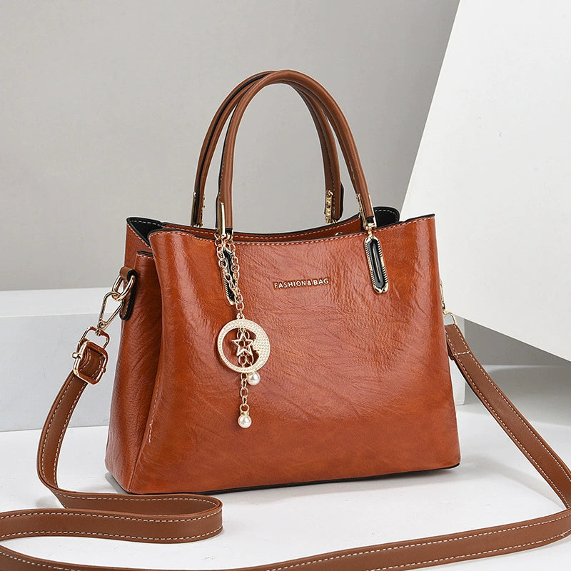 Cross-Border Women's Bag 2025 New Style Women's High-End Large-Capacity Handbag Mother Bag Single Shoulder Crossbody Tote Bag
