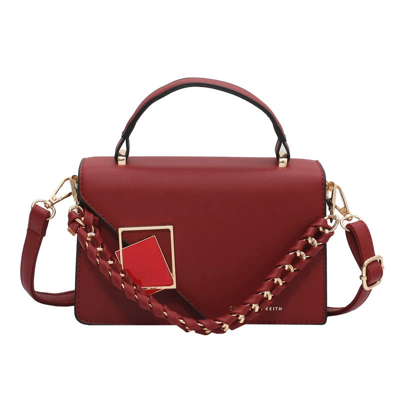Cross-Border Export Women's Bag 2025 New Chain Shoulder Crossbody Bag Fashionable Versatile Handheld Small Square Bag Bags Wholesale