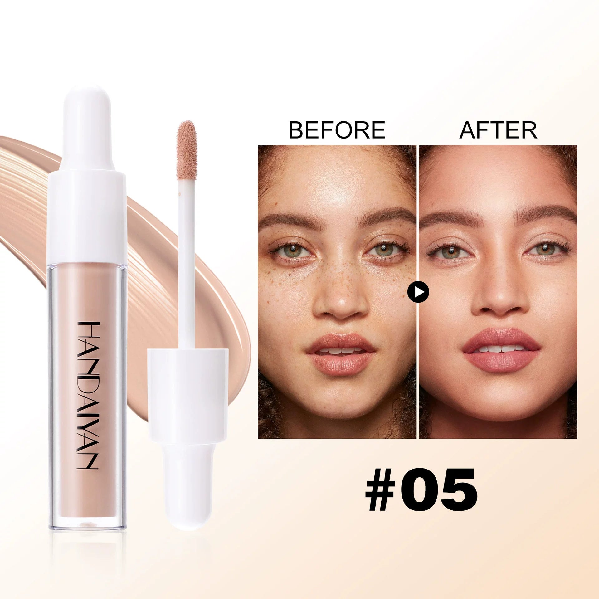 Cross-Border Concealer Liquid 8 Colors Waterproof Invisible Pores Handaiyan Concealer Liquid Dropper-Shaped Liquid Foundation Concealer