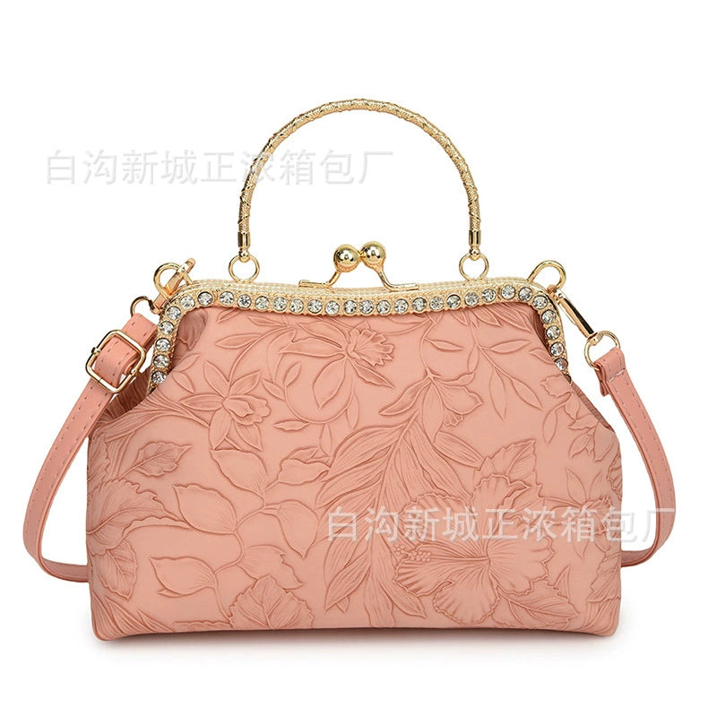 2024 Autumn Single Shoulder Crossbody Bag Cheongsam Clip Personalized Korean Handbag Bags Small Fragrance Style Evening Bag
