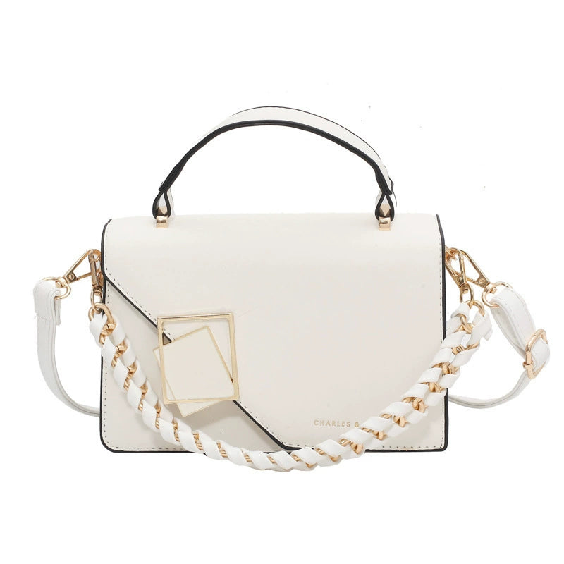 Cross-Border Export Women's Bag 2025 New Chain Shoulder Crossbody Bag Fashionable Versatile Handheld Small Square Bag Bags Wholesale