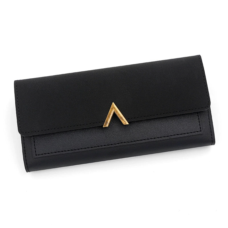 New Women's Wallet Fashion Simple Women's Pu Long Wallet Wallet Multi-Card Slot Card Holder Clutch Bag Wholesale