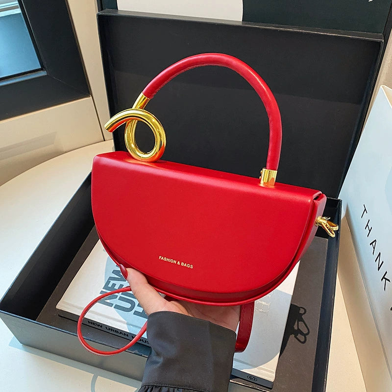 Fashionable Saddle Handbag, High-End Textured Armpit Bag, Versatile Casual Commuting to Work, Crossbody Shoulder Bag for Women