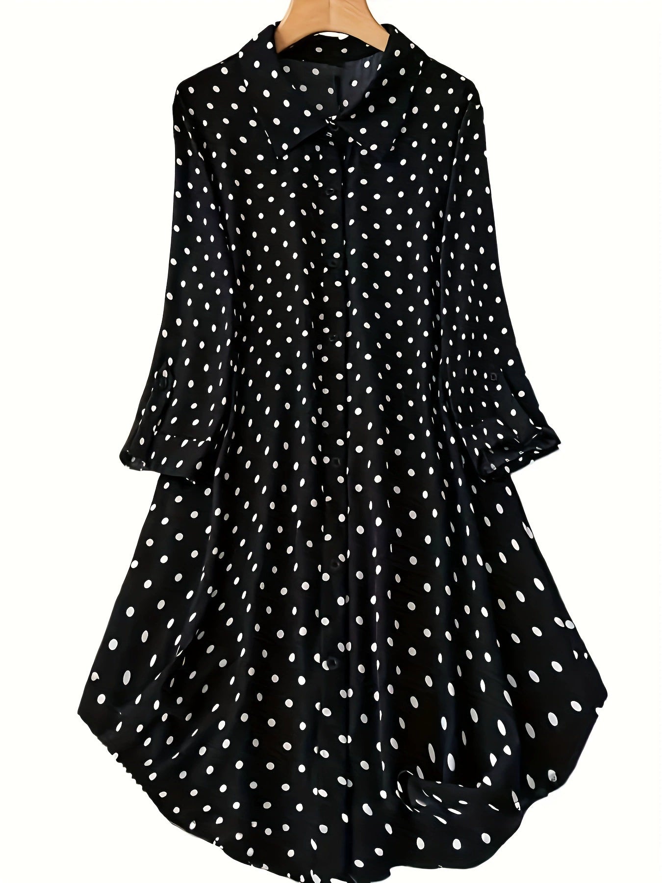 European and American Cross-Border Summer New Style Artistic Printed Loose Casual Shirt Dress Artistic Mid-Length Style