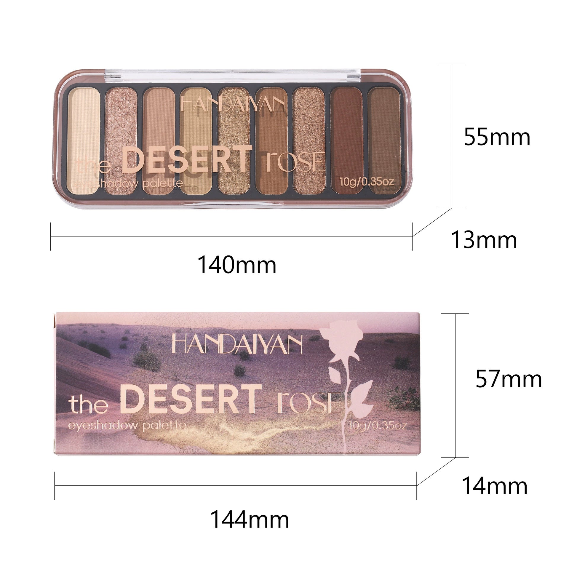 Nine-Color Eyeshadow Palette Matte Handaiyan Pearlescent Fine Glitter Earth Color Multi-Purpose Cross-Border Eyeshadow Palette