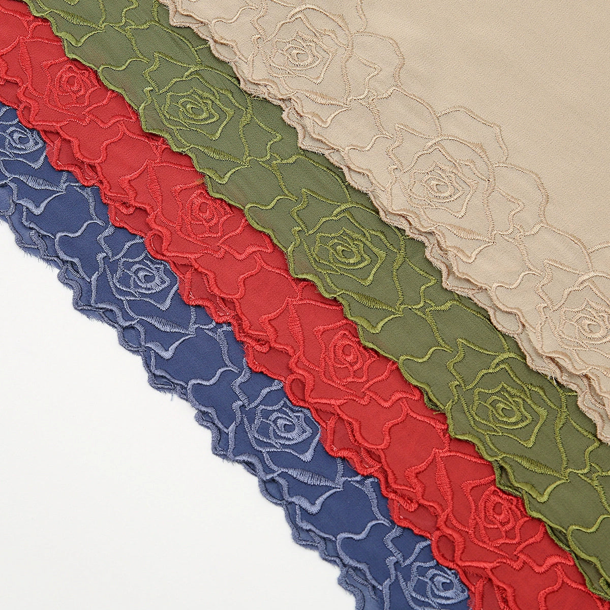 Hot-Selling Embroidered Chiffon Versatile Long Scarf, High-Quality, Comfortable, Breathable Women's Shawl, Headscarf, Fashionable Ol