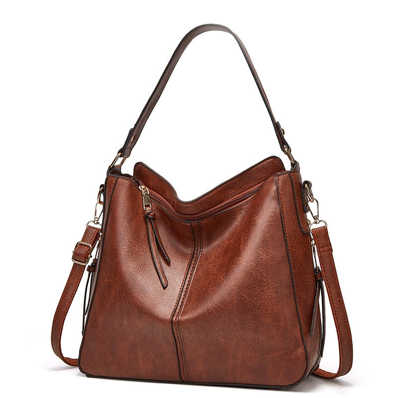 Foreign trade bag women's winter new European and American fashion retro tote bag women's bag shoulder diagonal bag wholesale