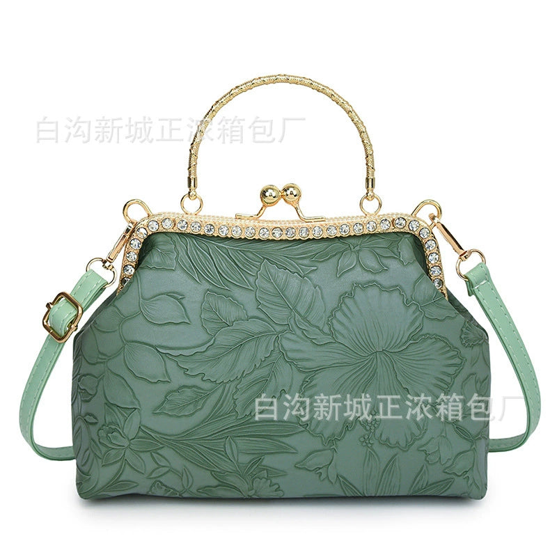 2024 Autumn Single Shoulder Crossbody Bag Cheongsam Clip Personalized Korean Handbag Bags Small Fragrance Style Evening Bag