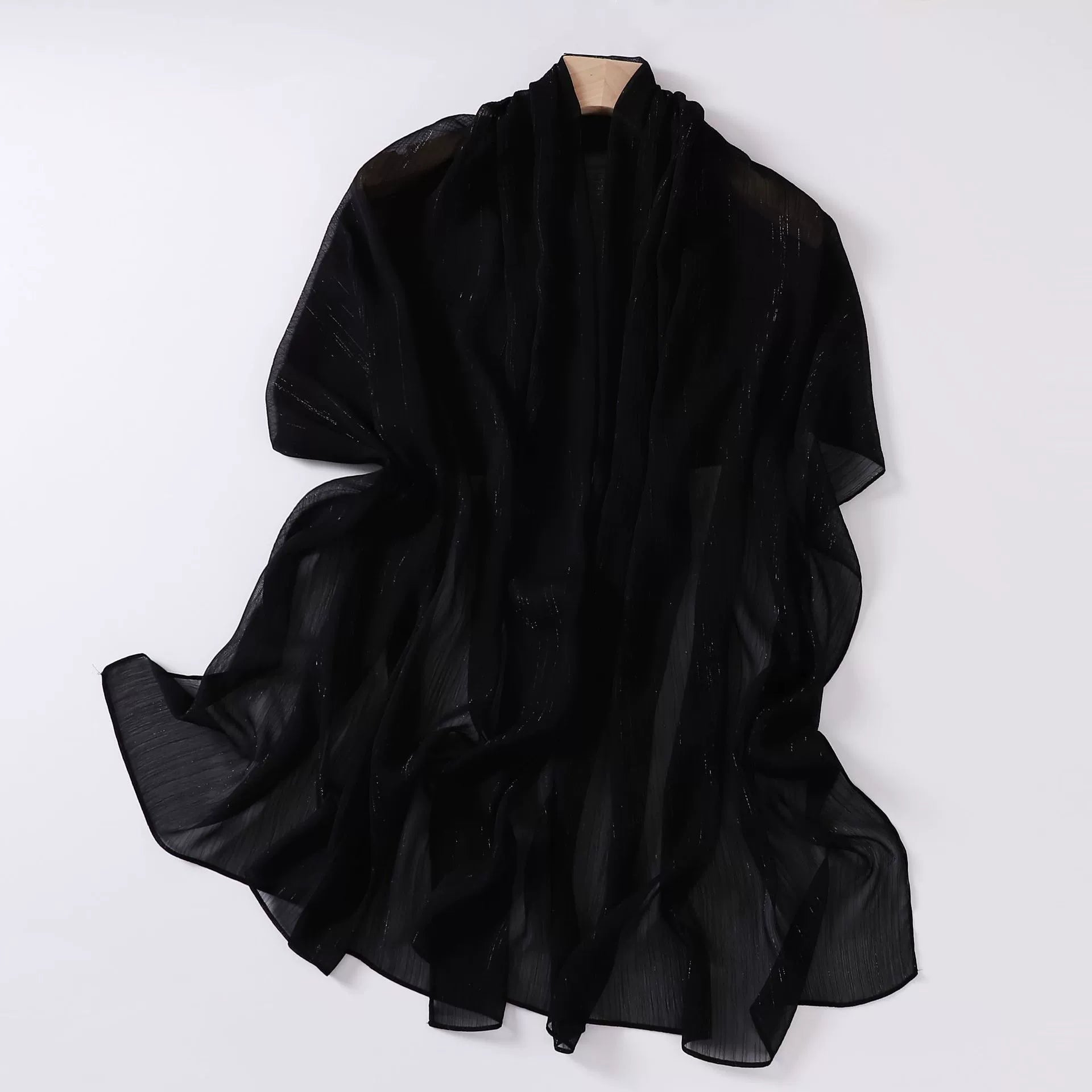 Cross-border Live Broadcast New Chiffon Silver Pleated Long Scarf Hui Scarf Middle East Africa Headscarf Can Change DIY