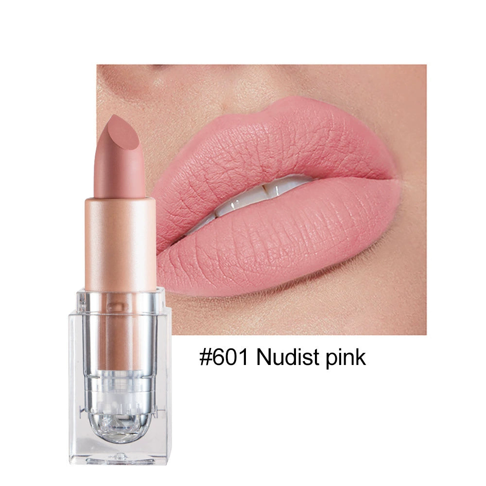 Cross-Border Matte Lipstick Nude Color Handaiyan Not Easy to Fade Export Amazon Makeup Matte Lipstick Lipstick