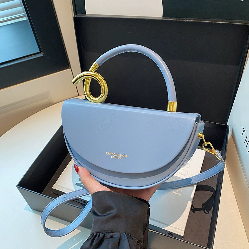 Fashionable Saddle Handbag, High-End Textured Armpit Bag, Versatile Casual Commuting to Work, Crossbody Shoulder Bag for Women