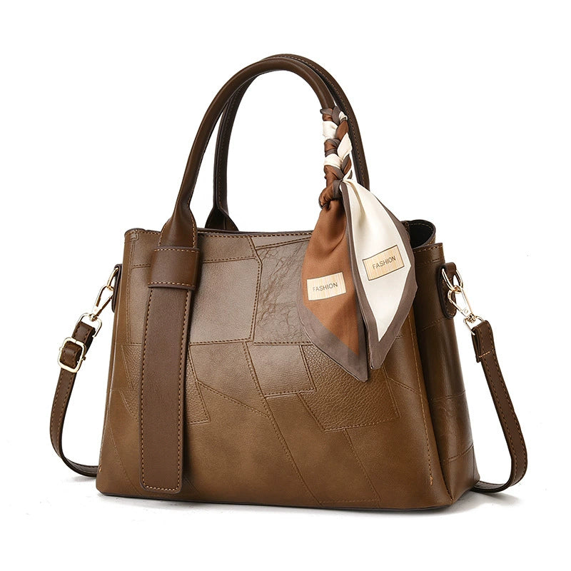 [Shichen Women's Bag] 2025 Autumn and Winter New Women's Fashion Handbag Trendy One-Shoulder Crossbody Middle-Aged Mom Bag