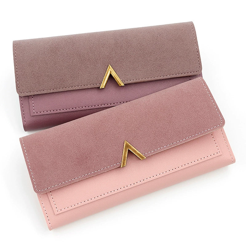 New Women's Wallet Fashion Simple Women's Pu Long Wallet Wallet Multi-Card Slot Card Holder Clutch Bag Wholesale