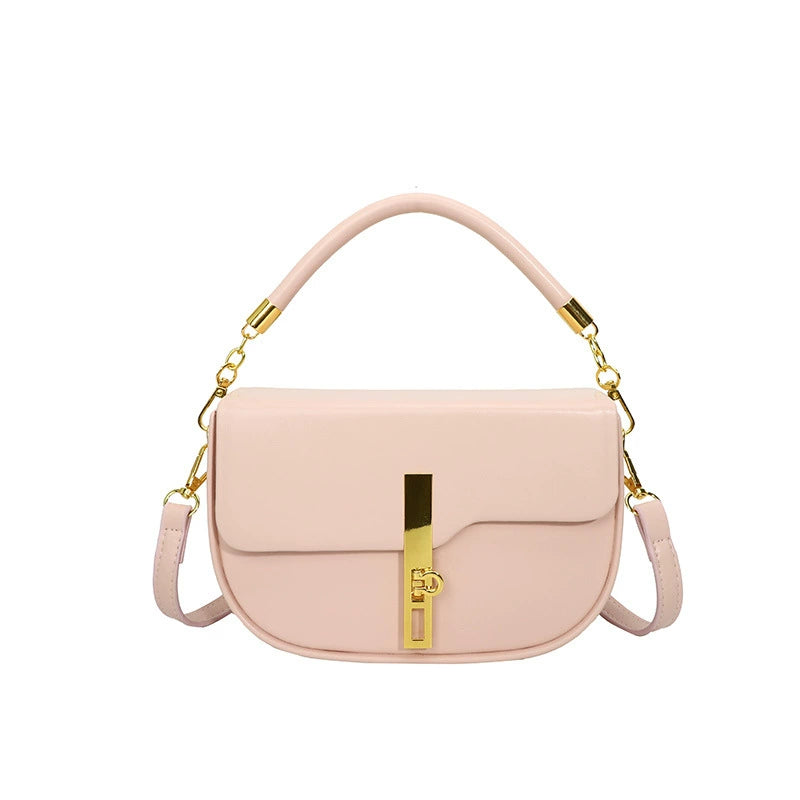 Fresh and sweet texture saddle bag trend underarm lock single shoulder messenger bag fashion cross-border handbag women's