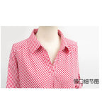 Aliexpress Amazon 2020 Export Autumn New European and American Plus Size Women's Long-sleeved Tops Loose Plaid Shirts