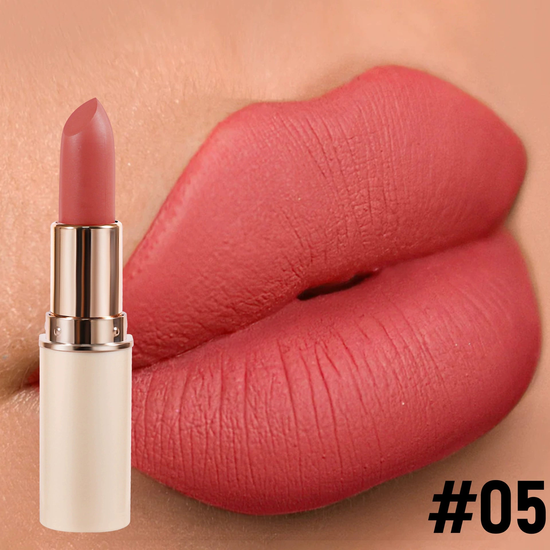 Cross-Border 8-Color Matte Lipstick Handaiyan Velvet Long-Lasting Waterproof Non-Fading Non-Stick Cup Cross-Border Lipstick Lipstick