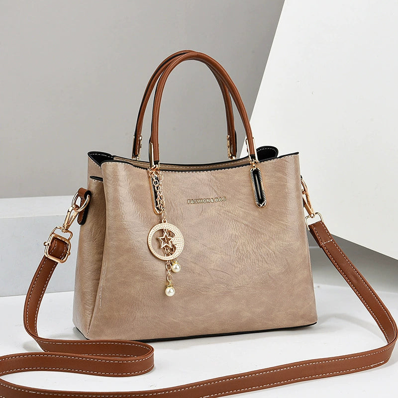 Cross-Border Women's Bag 2025 New Style Women's High-End Large-Capacity Handbag Mother Bag Single Shoulder Crossbody Tote Bag