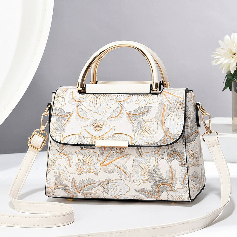 Cross-border Women's Bag This Year's Popular Guofeng Printed Small Bag New Fashion Women's Shoulder Crossbody Bag Handbag