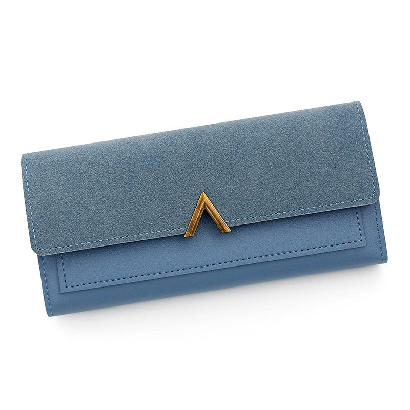 New Women's Wallet Fashion Simple Women's Pu Long Wallet Wallet Multi-Card Slot Card Holder Clutch Bag Wholesale