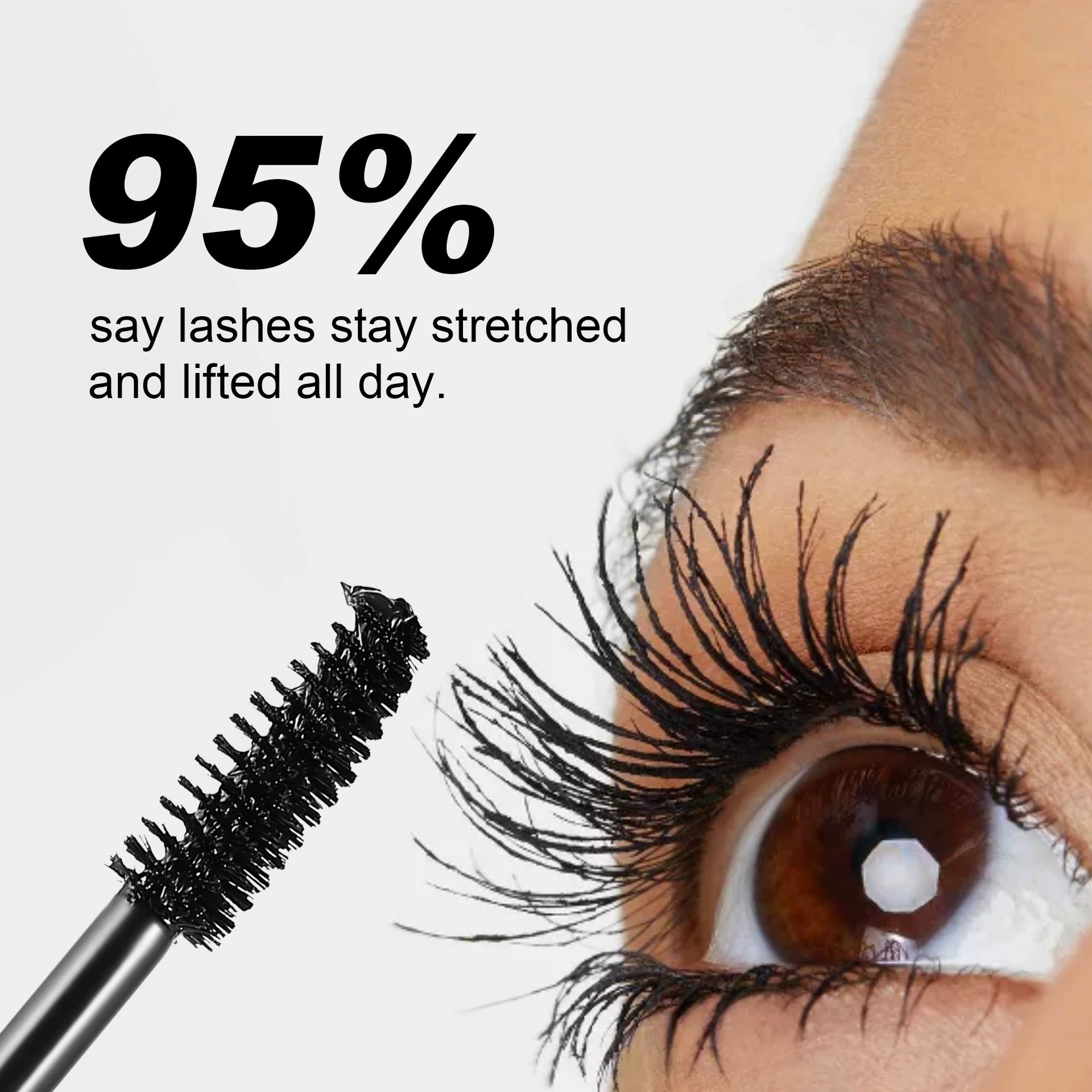 Cross-border mascara, waterproof, smudge-proof, lengthening, thickening, curling, and setting mascara.