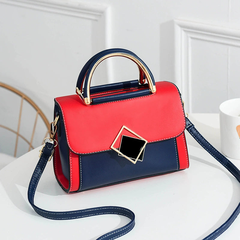 Cross-Border Women's Bags 2025 New Trendy Textured Bags Korean Style Fashionable Large-Capacity Small Square Bag Single Shoulder Crossbody Bag