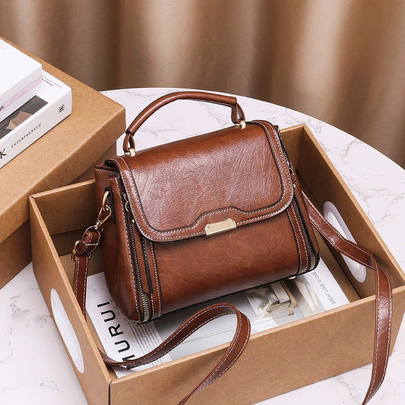 Small Bag for Women 2025 New Spring Satchel Small Square Bag Korean Style Retro Women's Bag Wholesale Large Capacity Douyin Shoulder Bag
