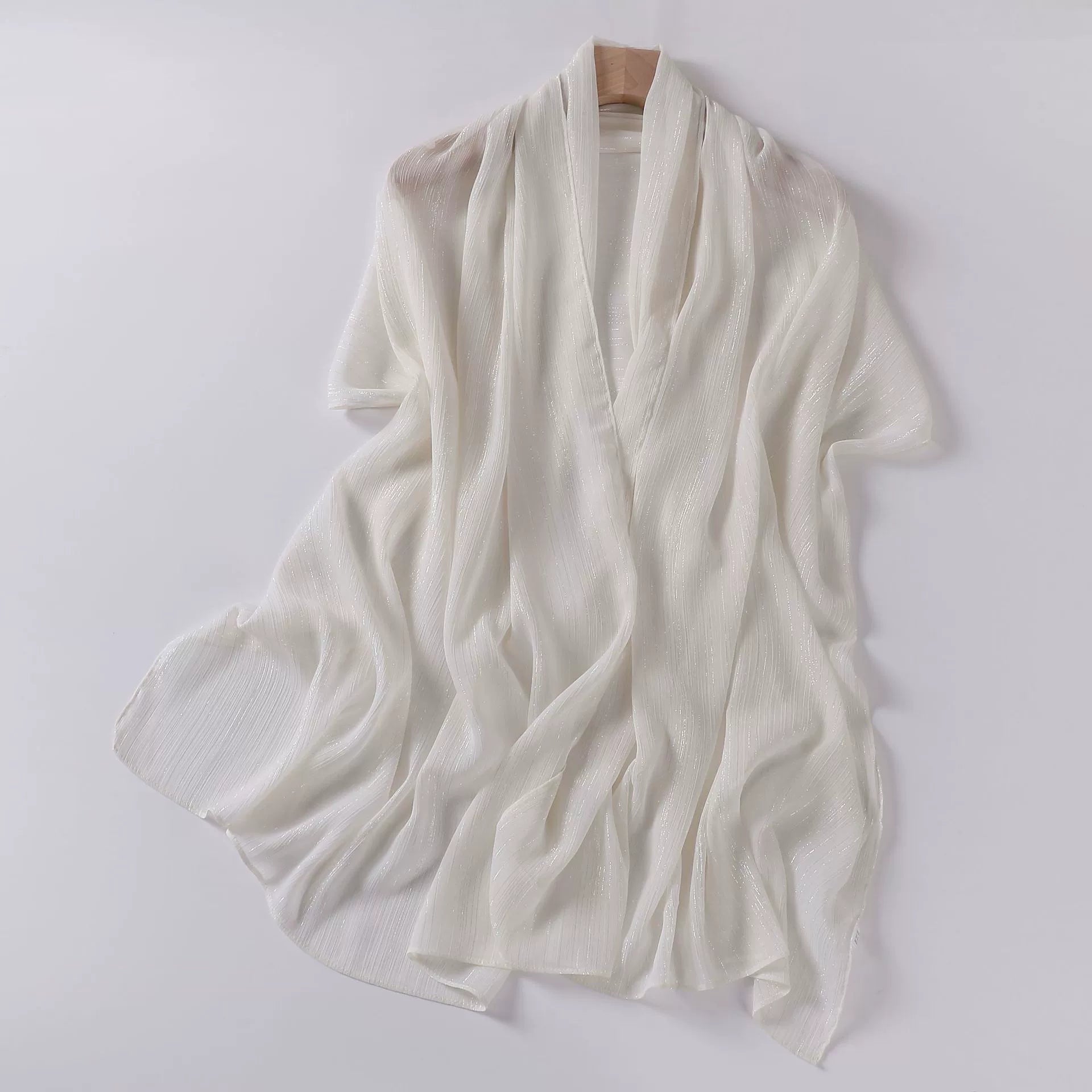 Cross-border Live Broadcast New Chiffon Silver Pleated Long Scarf Hui Scarf Middle East Africa Headscarf Can Change DIY
