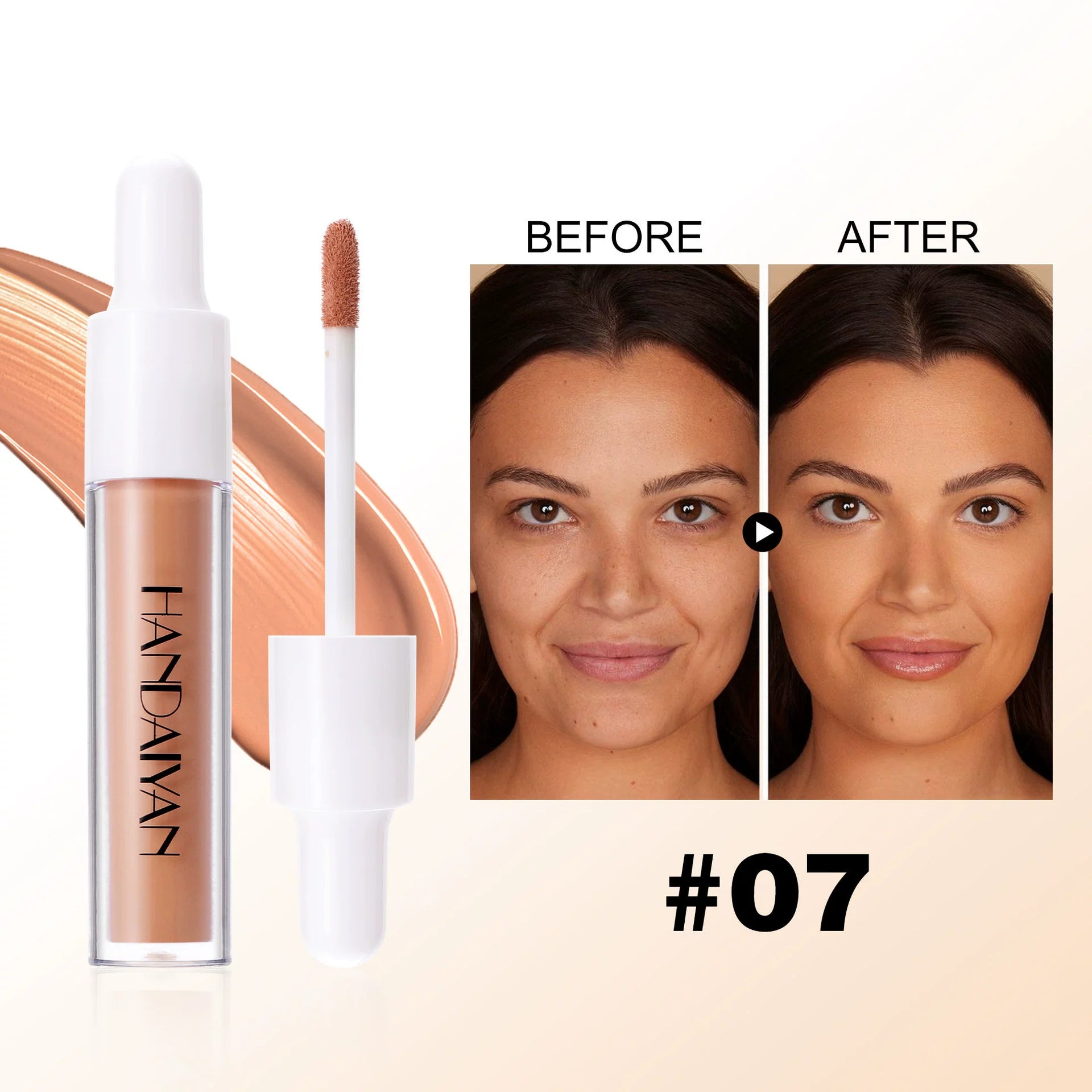 Cross-Border Concealer Liquid 8 Colors Waterproof Invisible Pores Handaiyan Concealer Liquid Dropper-Shaped Liquid Foundation Concealer