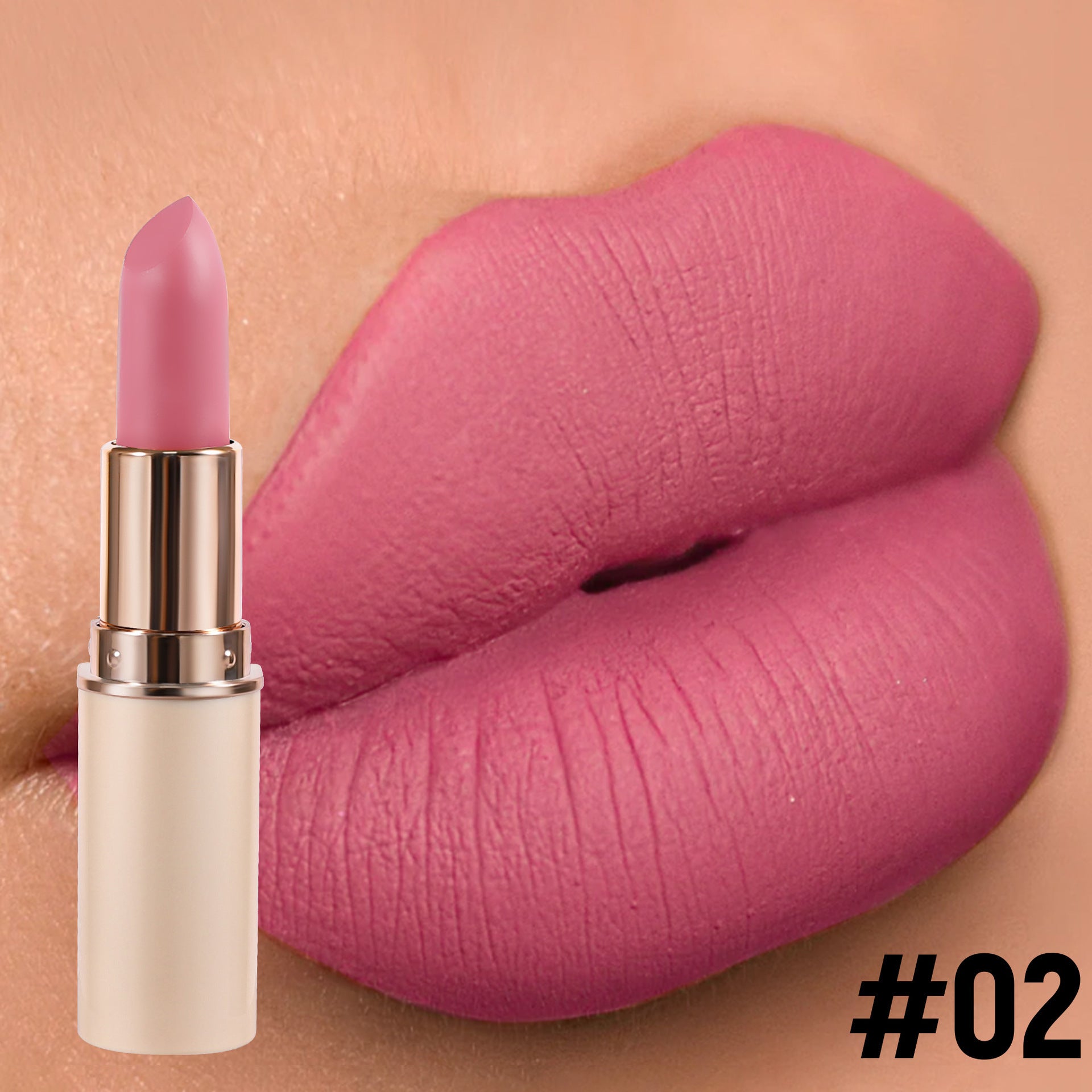 Cross-Border 8-Color Matte Lipstick Handaiyan Velvet Long-Lasting Waterproof Non-Fading Non-Stick Cup Cross-Border Lipstick Lipstick