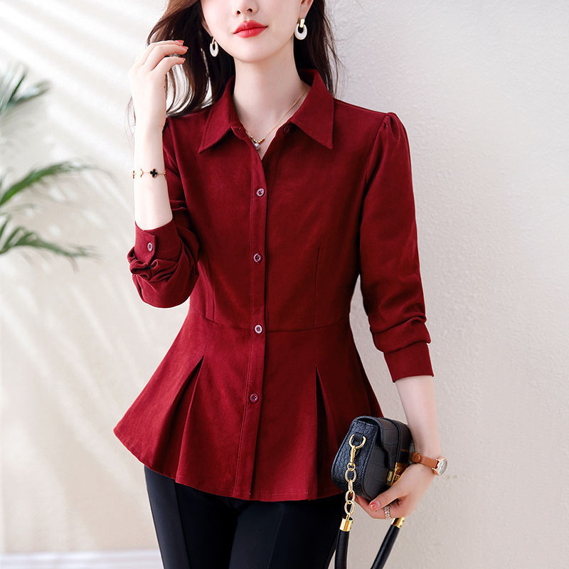 2025 New Style Long-Sleeved Shirt for Women, Slimming and Flattering, Stylish and Fashionable Design, Unique Style for Commuters